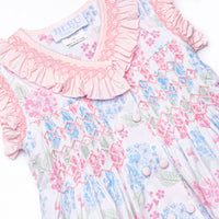Bleu: Briar Smocked Dress, Pink Hydrangea