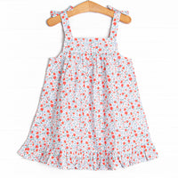 Primary Petals Dress, Red