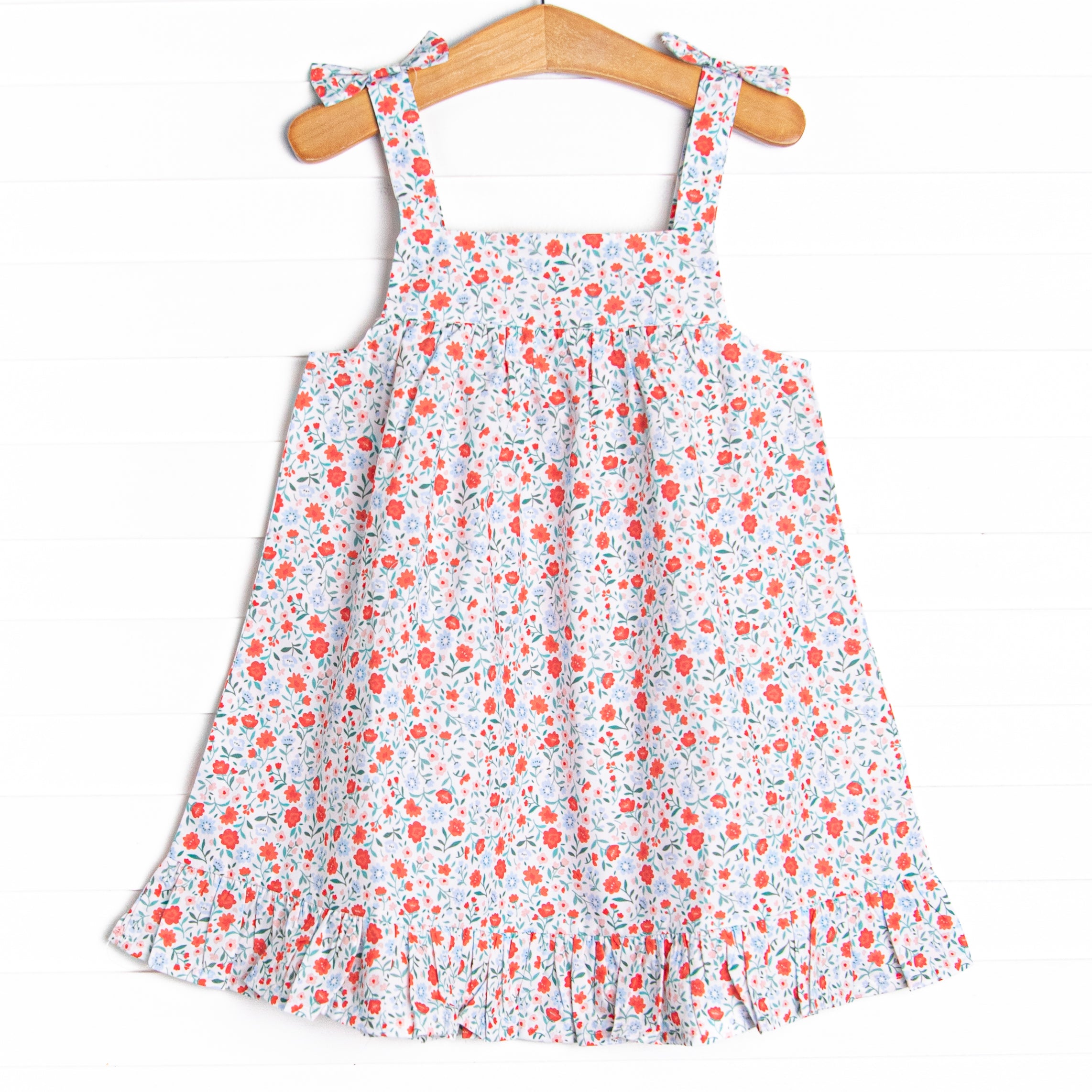 Primary Petals Dress Red Stitchy Fish