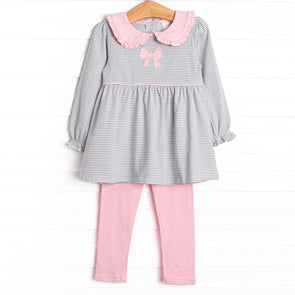 Finishing Touch Applique Legging Set, Sage