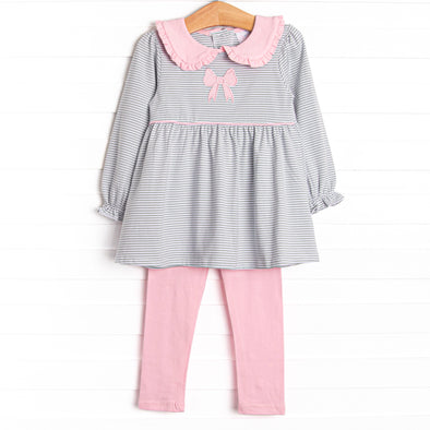 Finishing Touch Applique Legging Set, Sage