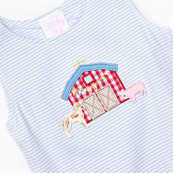 Southern Soiree Applique Jon Jon, Blue