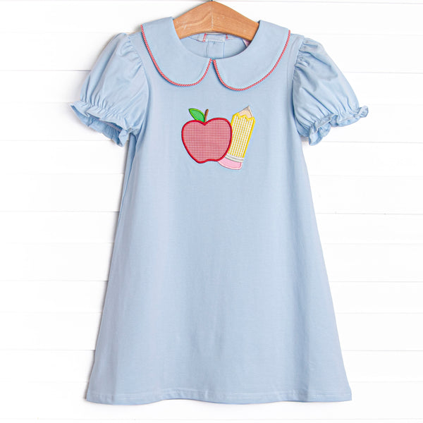 Back to the Basics Applique Dress, Blue