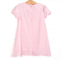 Bleu: Cherished Celebrations Embroidered Heirloom Dress, Pink
