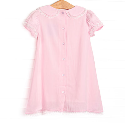 Bleu: Cherished Celebrations Embroidered Heirloom Dress, Pink