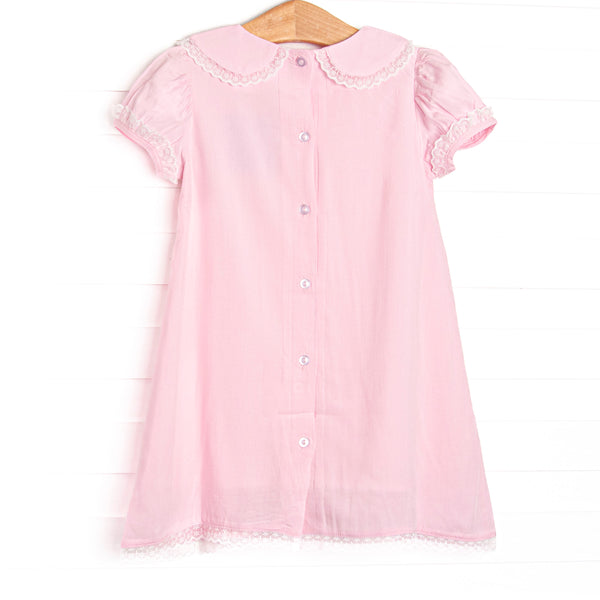 Bleu: Cherished Celebrations Embroidered Heirloom Dress, Pink