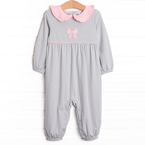 Finishing Touch Applique Romper, Sage