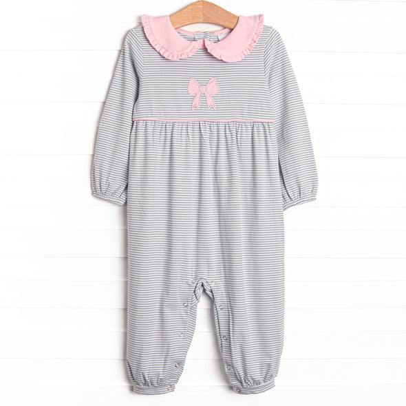 Finishing Touch Applique Romper, Sage