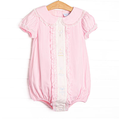 Bleu: Cherished Celebrations Embroidered Heirloom Bubble, Pink