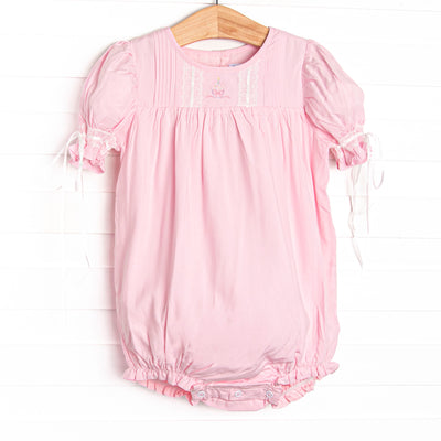 Bleu: Birthday Keepsake Embroidered Heirloom Bubble, Pink