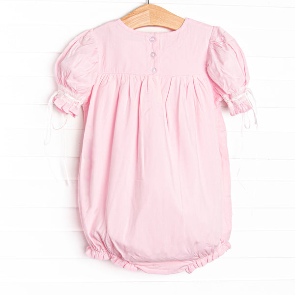 Bleu: Birthday Keepsake Embroidered Heirloom Bubble, Pink