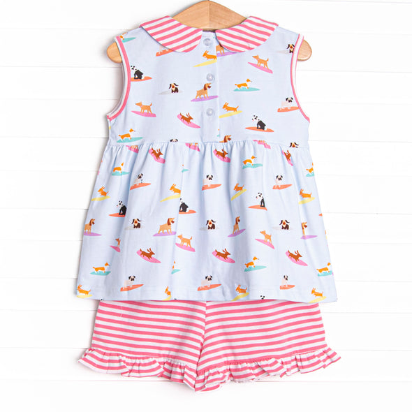 Ruff Tide Rider Ruffle Short Set, Pink