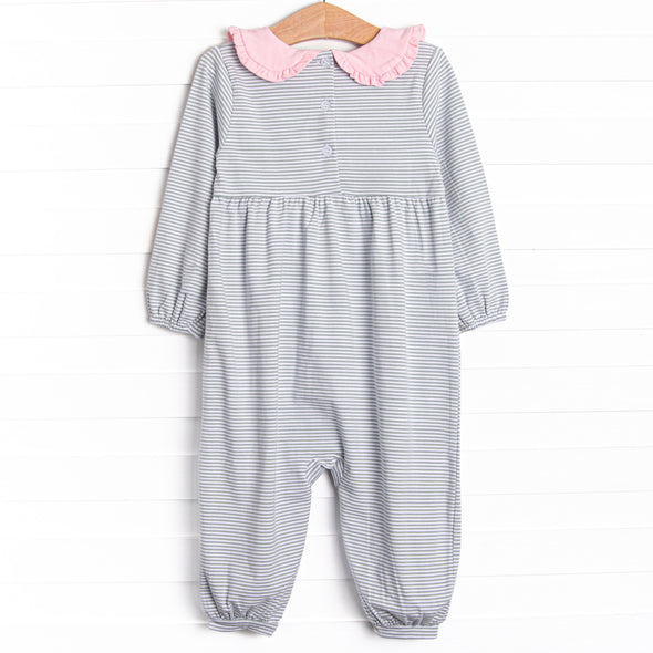 Finishing Touch Applique Romper, Sage