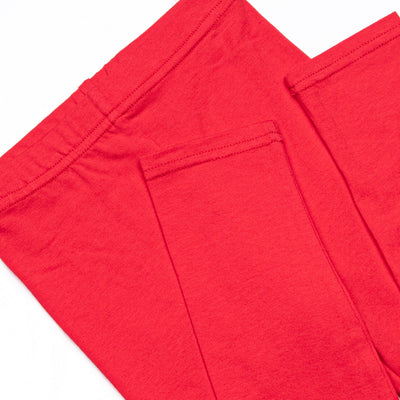 Santa Claus Craze Embroidered Legging Set, Blue Gingham