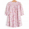 Garden Rose Smocked Bishop Dress, Pink