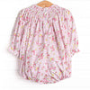 Garden Rose Smocked Bubble, Pink