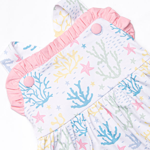 Coral Reef Florals Dress, Pink