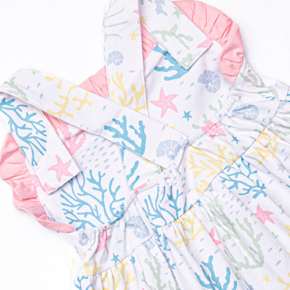 Coral Reef Florals Dress, Pink