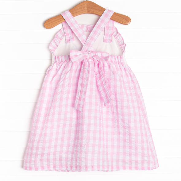 Star Student Applique Dress, Pink