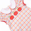 Preparatory Plaid Applique Dress, Red