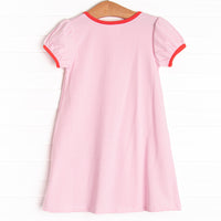 Sweet to the Core Applique Dress, Pink