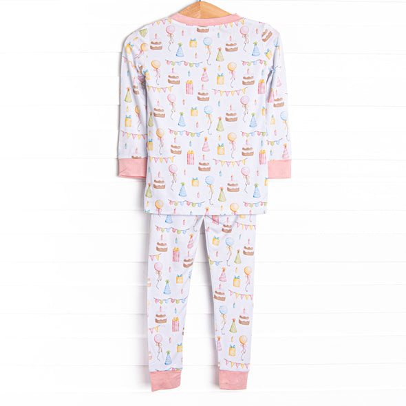Party's Just Begun Bamboo Pajama Set, Pink