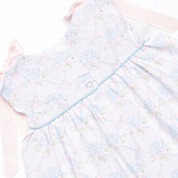 Bleu: Callaway Smocked Ruffle Short Set, Blue
