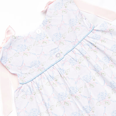 Bleu: Callaway Smocked Ruffle Short Set, Blue