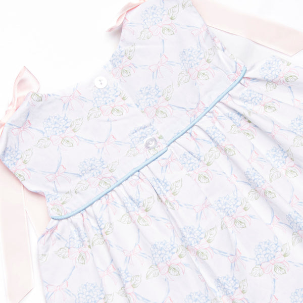 Bleu: Callaway Smocked Ruffle Short Set, Blue