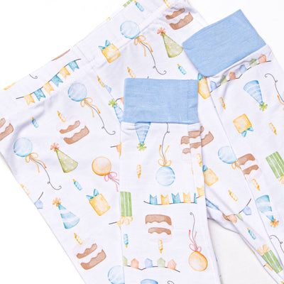 Party's Just Begun Bamboo Pajama Set, Blue
