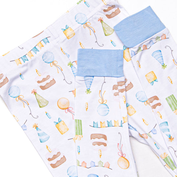 Party's Just Begun Bamboo Pajama Set, Blue