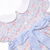 Felicity Florals Flutter Sleeve Diaper Set, Blue