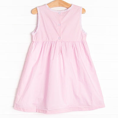 ABC Apple Applique Dress, Pink