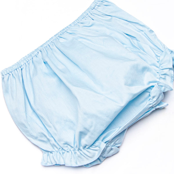Bleu: Collins Smocked Diaper Set, Blue Pique