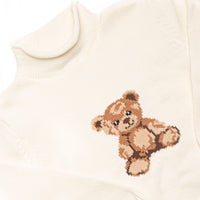 Teddy Rolled Neck Sweater, White