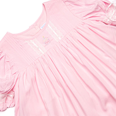 Bleu: Birthday Keepsake Embroidered Heirloom Bubble, Pink