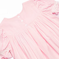 Bleu: Birthday Keepsake Embroidered Heirloom Bubble, Pink