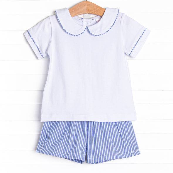 Once in a Blue Moon Short Set, Blue