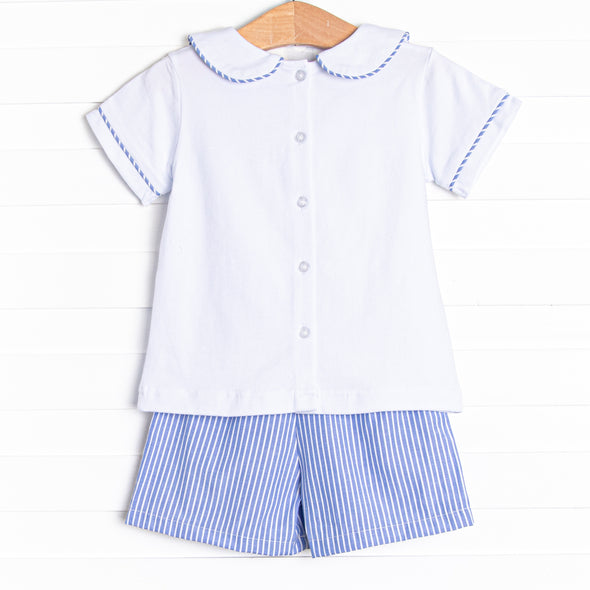 Once in a Blue Moon Short Set, Blue