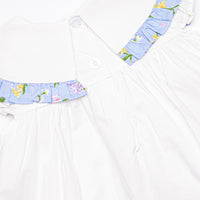 Flower Bed Blooms Ruffle Short Set, Blue