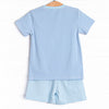 Pickle Player Applique Short Set, Blue