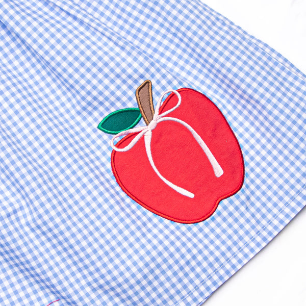 Apples to Apples Applique Dress, Blue