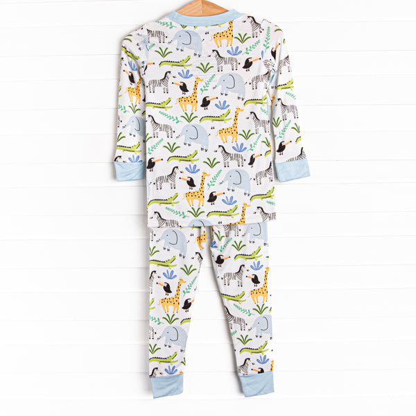 Animal Crossing Bamboo Pajama Set, Blue