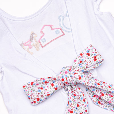 Derby Days Applique Diaper Set, Red