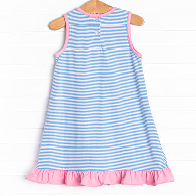 Pickle Player Applique Dress, Blue