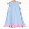 Pickle Player Applique Dress, Blue