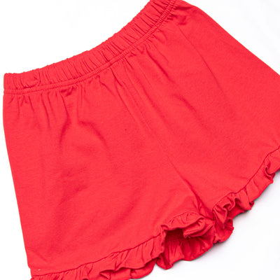 Apples to Apples Applique Ruffle Short Set, Blue