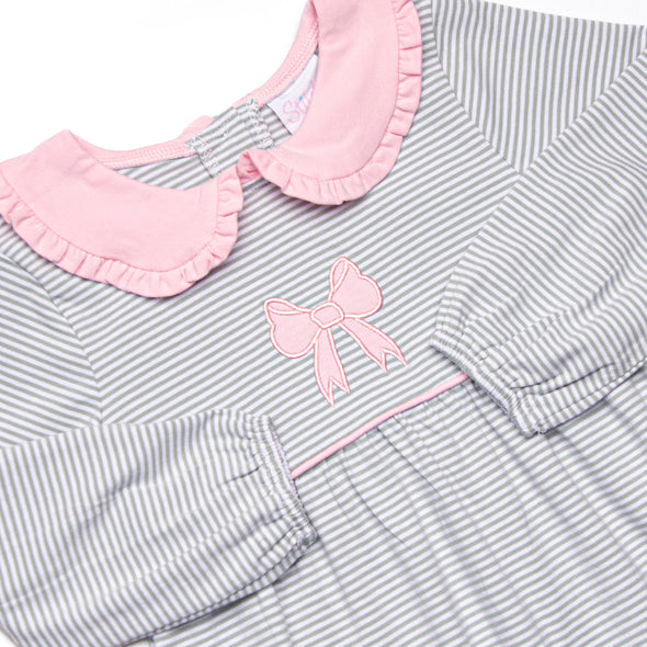 Finishing Touch Applique Romper, Sage