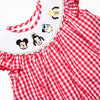Clubhouse Characters Smocked Bishop Dress, Red