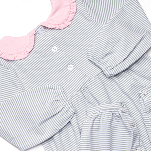 Finishing Touch Applique Romper, Sage